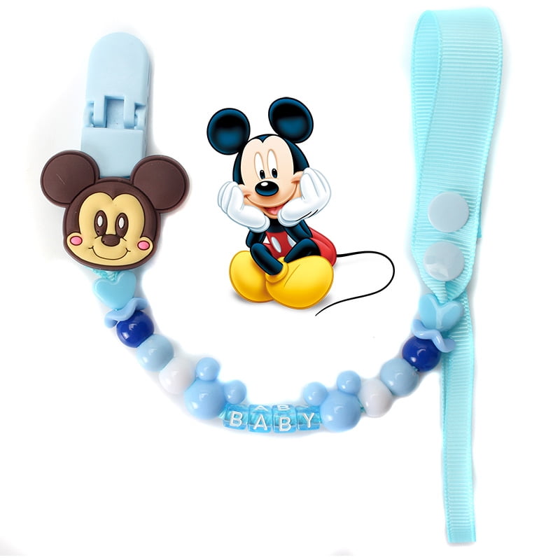 HELANHO Cute Cartoon Mickey Baby Pacifier Clip - Silicone Anti-Drop ...