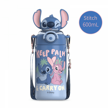 HELANHO Cute Stitch Insulated Water Bottle - Leak-Proof Stainless Steel Straw Cup(20oz/600ml) QQH63-1424