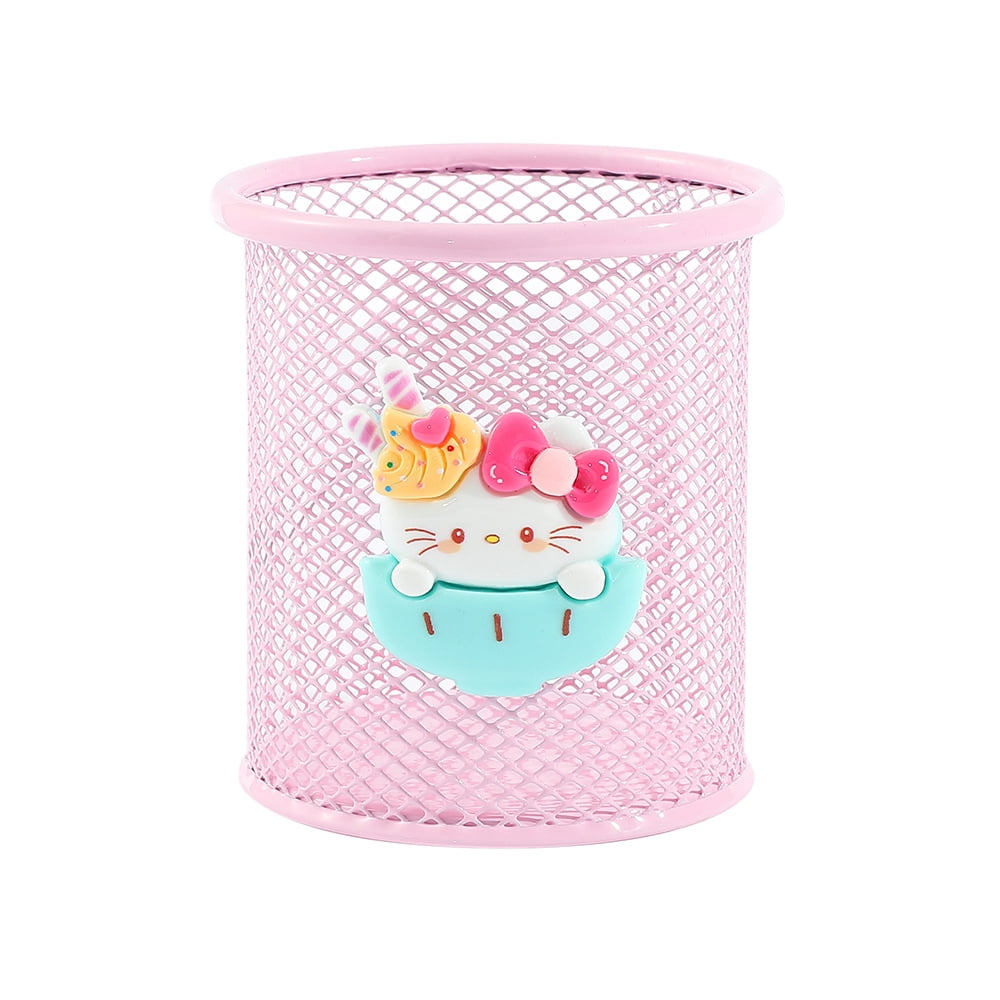 HELANHO Hello Kitty Cartoon Cat Metal Pen Holder - Cute Desktop