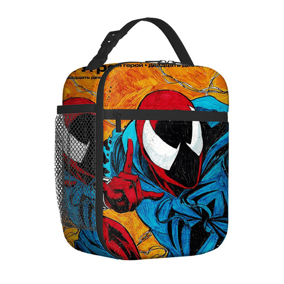 HELANHO Superhero Spiderman Insulated Lunch Bag - Thermal Cooler Tote for Picnics - Fun & Durable Lunch Box QQH63-256