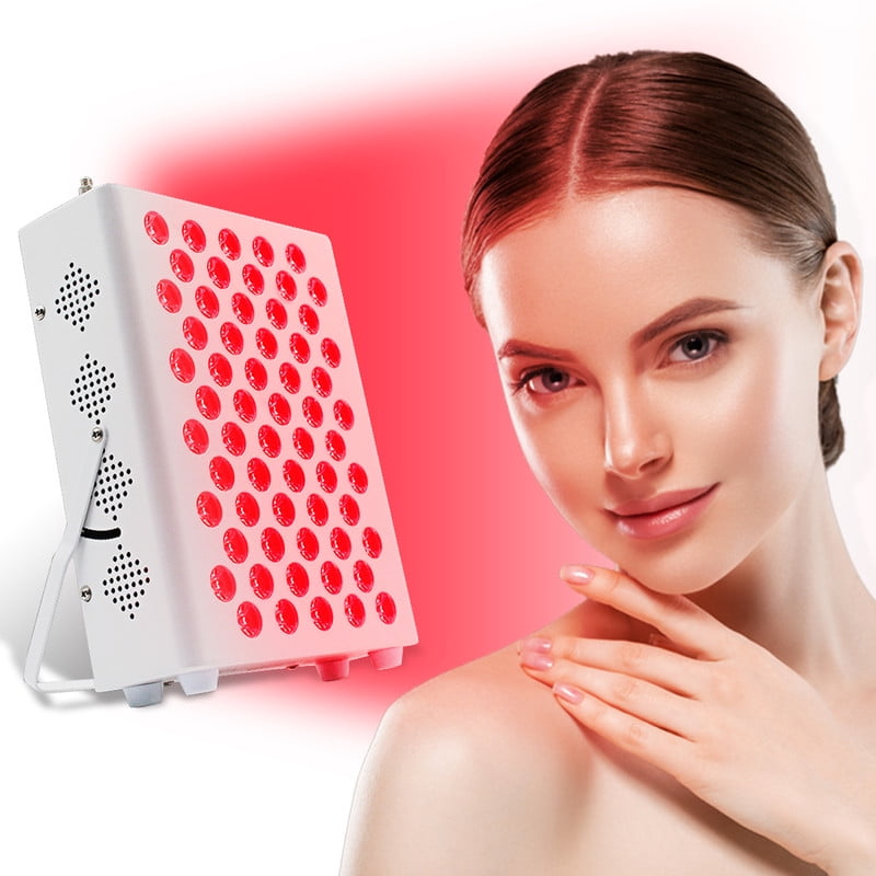 HELENTEX Red Light High Power Panel,Red Light Lamp,Built-in Timer(White,60LED)