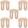 thumbnail image 1 of HELEVIA 5 Pairs Orthopedic Compressing Socks for Women Toe Socks Breathable Five Finger Split Toe Socks Invisible Boat Socks, 1 of 8
