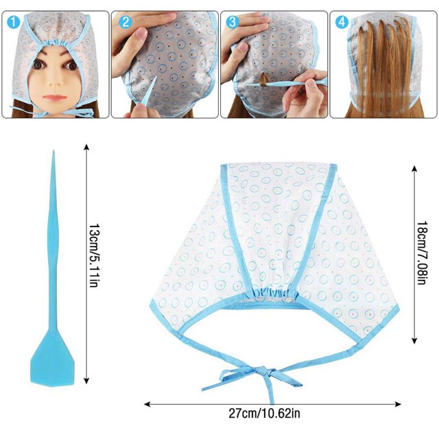 HELEVIA Disposable Tipping Cap Highlight Hair Cap Salon Hair Coloring