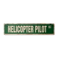 thumbnail image 1 of HELICOPTER PILOT Vintage Aluminum Street Sign military us army copter flying rustic metal tin | Indoor/Outdoor |  30" Wide, 1 of 4