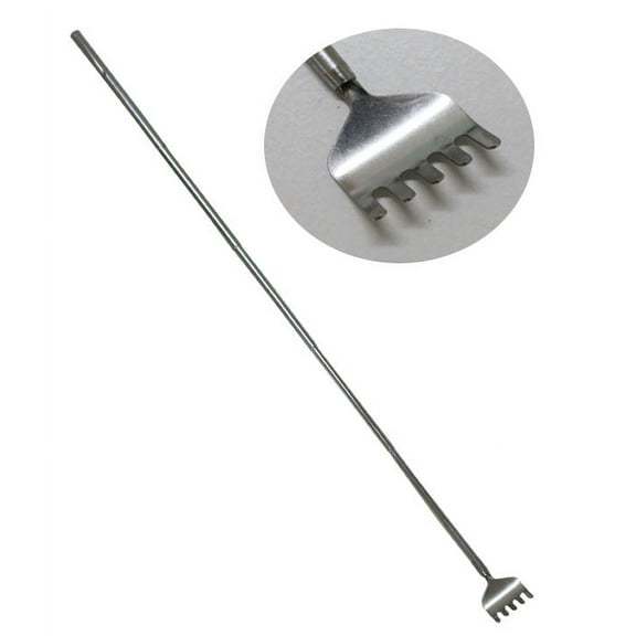 HELIOS Extendable Stainless Steel Back Scratcher | Compact 6.5" (16.5 cm) to Extended 20" (50.8 cm) Range | Durable & Portable | Ideal for Home, Office & Travel