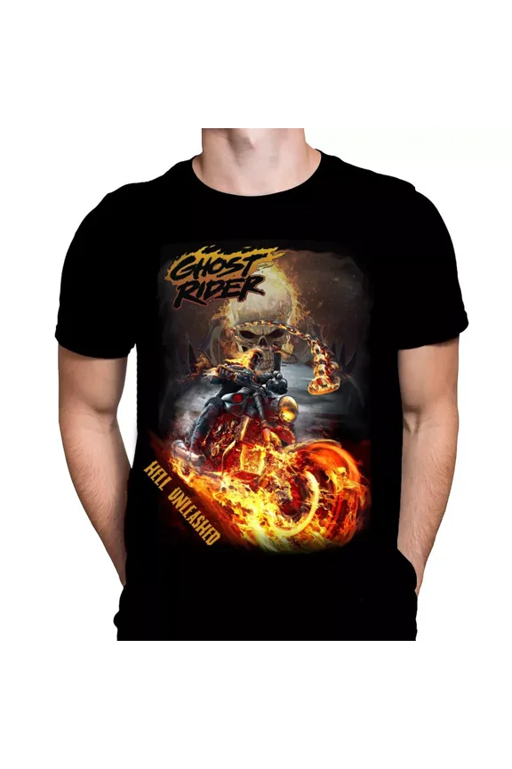 HELL UNLEASHED GHOST RIDER - T-Shirt Sizes S - 5XL
