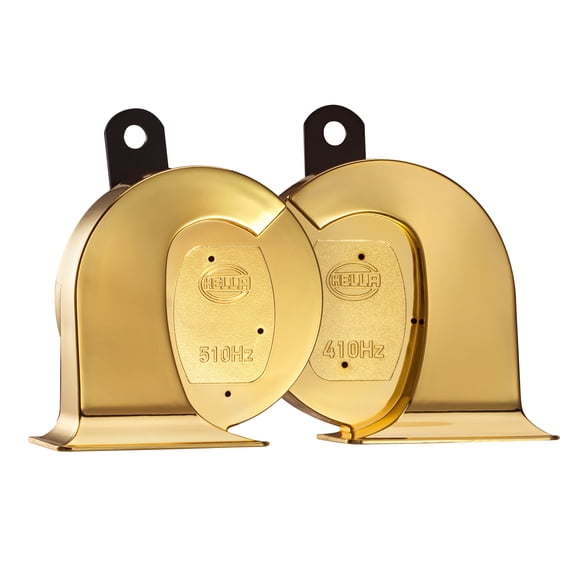 HELLA 007728893 Trumpet Horn Kit Box Gold 12V (Universal Fit), Motorcyle & Pass Car
