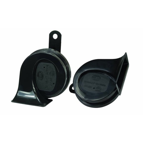 HELLA 012010971 Black 12V Trumpet Horn Kit (Universal Fit-Blister Pack)