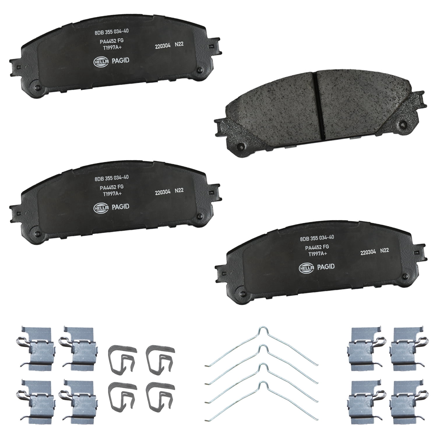 HELLA 355034401 Ceramic Disc Brake Pad Set