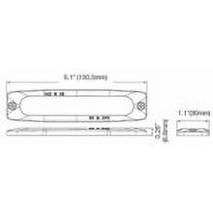 HELLA H22895001 MST6 Mini LED Lighthead, 12/24 V, 23 Flashing Patterns, Amber