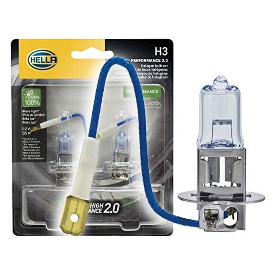 HELLA H3 2.0TB Twin Blister Kit High Performance Bulb, 12V, 55W, 2 Pack