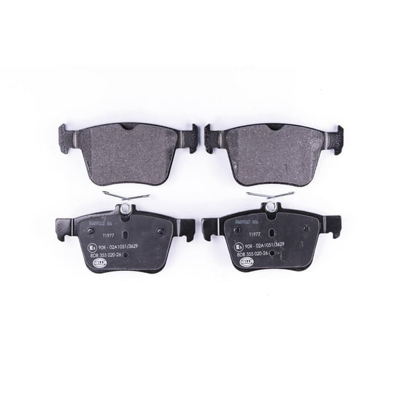 HELLA PAGID Low-Metallic Rear Brake Pad Set - 355020261 - High Performance - Fits AUDI, CUPRA, SEAT, SKODA, VOLKSWAGEN
