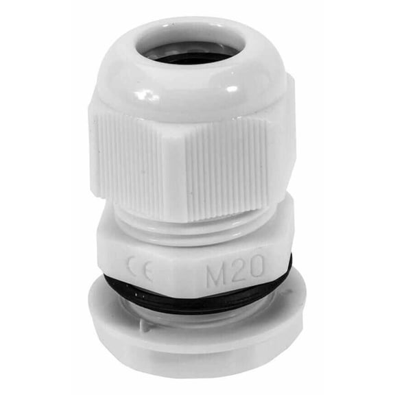 HELLERMANNTYTON - Nylon Dome Headed Cable Gland Grey 10 - 14mm M20 10 Pack