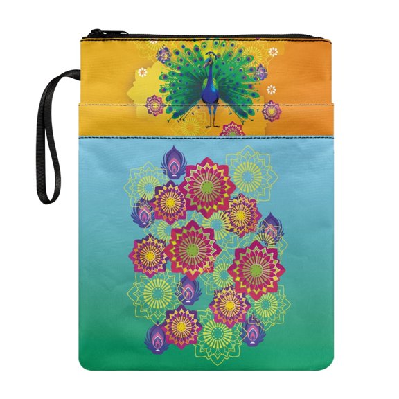 HELLHERO 1 pc Book Lovers Gifts Book Covers with Waterproof Handle Polyester Fabric Easy Carry Book Case for Reader Travel Friend 11.42 x 8.66 Inch