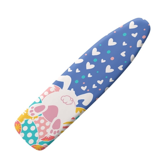HELLHERO 15"x54" Ironing Board Covers 3 Fasteners Replacement for Friends, Easter Egg Rabbit