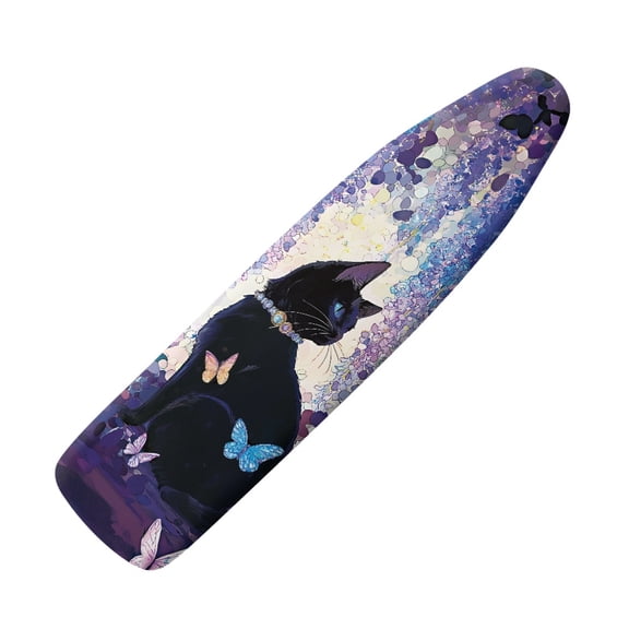 HELLHERO 15x54 Inch Ironing Board Cover, Black Cat Ironing Board Protector, Dust Resistant Ironing Board Cover Protector, Scorch Heat Resistance