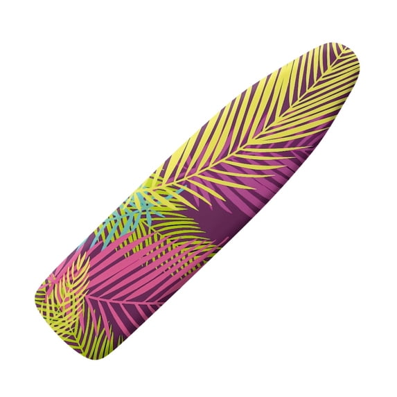 HELLHERO 15x54 Inch Ironing Board Cover Hook and Loop Soft Fabric Laundry Room, Tropical Leaf Pattern