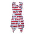 thumbnail image 1 of HELLHERO 1776 2026 Patriotic Pattern Sleeveless Sundress for Party Cocktail Party, Side Pockets Irregular Hem Asymmetric Hem Midi Dress, 1 of 8