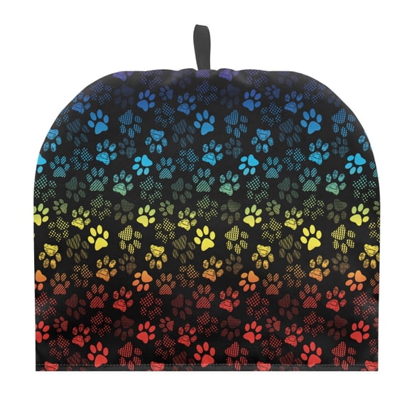 HELLHERO 1Pcs Tea Cozies Covers with Lightweight Polyester Canvas Keep Warm for Creative Gifts Rainbow Paw Print
