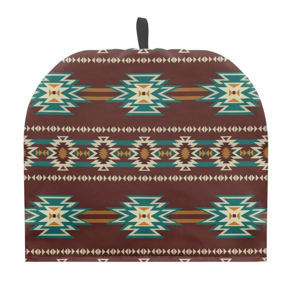 HELLHERO 1Pcs Tea Cozy Polyester Canvas Coffee Pot Cloth Covers Protector for Women, Cartoon Geometric Pattern