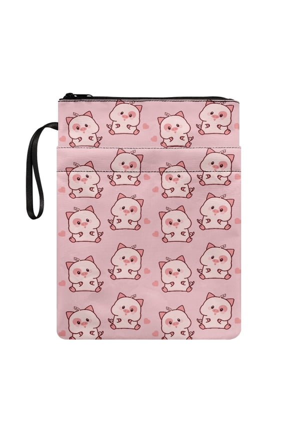 1pcs Book Club Gifts Zipper Bag 11.4 Inch X 8.66 Inch Polyester Fabric Book Organizer Bag Church Bible Bag with Washable Birthday Gift for Student