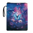 thumbnail image 1 of HELLHERO 1pcs Book Cover with Pocket Polyester Protector Wrap Bag for Hardcover Books Friend 11.4 Inch X 8.66 Inch, Blue Butterfly & Daisies, 1 of 8