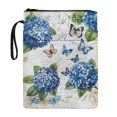 thumbnail image 1 of HELLHERO 1pcs Book Cover with Washable Book Organzoer Holder Reusable with Book Protection for Mother Book Storage Bag Hydrangea Butterflies, 1 of 8