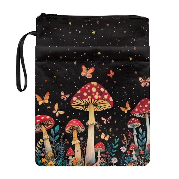 HELLHERO 1pcs Book Protector with Zipper Book Lovers Gifts Reusable with Washable for Classmate Book Cover Carrying Case