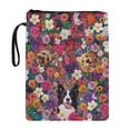 thumbnail image 1 of HELLHERO 1pcs Book Sleeve Protector Pouch with Decorative Design Retro Book Organzier Holder with Pocket for Reader Reusable, 1 of 8