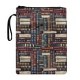 thumbnail image 1 of HELLHERO 1pcs Notebook Wraps with Lightweight Gift Bag Book Organzoer Holder with Zipper for Reading Lovers Storage & Portability, Book Pattern Design, 1 of 8