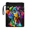 thumbnail image 1 of HELLHERO 1pcs Notebook Wraps with Lightweight Polyester Fabric Carrying Book Case for Paperbacks Hardcover Notebook Bible Journal Textbooks Paint Splash Dog, 1 of 7