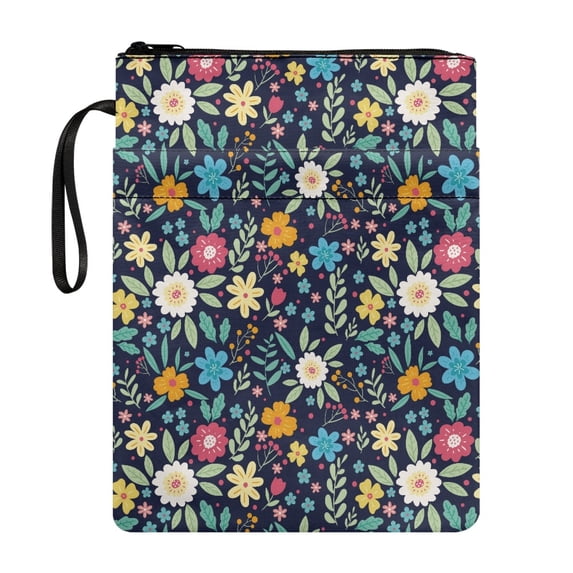 HELLHERO 1pcs Vintage Books Sleeve with Lightweight Decorative Design Polyester Book Storage Bag for Women Paperbacks Notebook Book Teachers 11.42 x 8.66 Inch