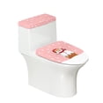 thumbnail image 1 of HELLHERO 2 Piece Set Toilet Dust Cover Set for Hotel Home Snowflakes Universal Bathroom Toilet Cover Set Elastic Edge, 1 of 8