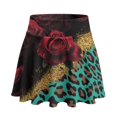thumbnail image 1 of HELLHERO 2 Side Pockets Athletic Skort, Leopard Built-in Shorts Elastic Athletic Skorts for Golf Walking Tennis, 1 of 9