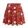 thumbnail image 1 of HELLHERO 2 Side Pockets Athletic Skorts for Yoga Golf, Santa Claus Gift Patterns Polyester Spandex High Waisted Tennis Skirt with Pockets, 1 of 10