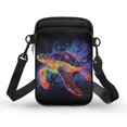 thumbnail image 1 of HELLHERO 4.33"x1.97"x7.09" Small Crossbody Purse, Men, Women with Vintage Neon Turtle Space, 1 of 7