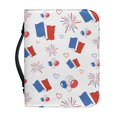 thumbnail image 1 of HELLHERO 4th of July Patriotic Pattern Bible Cover Lightweight for Church Bible Study Christian Prayer, PU Leather Large Capacity Church Bible Bag, 1 of 12