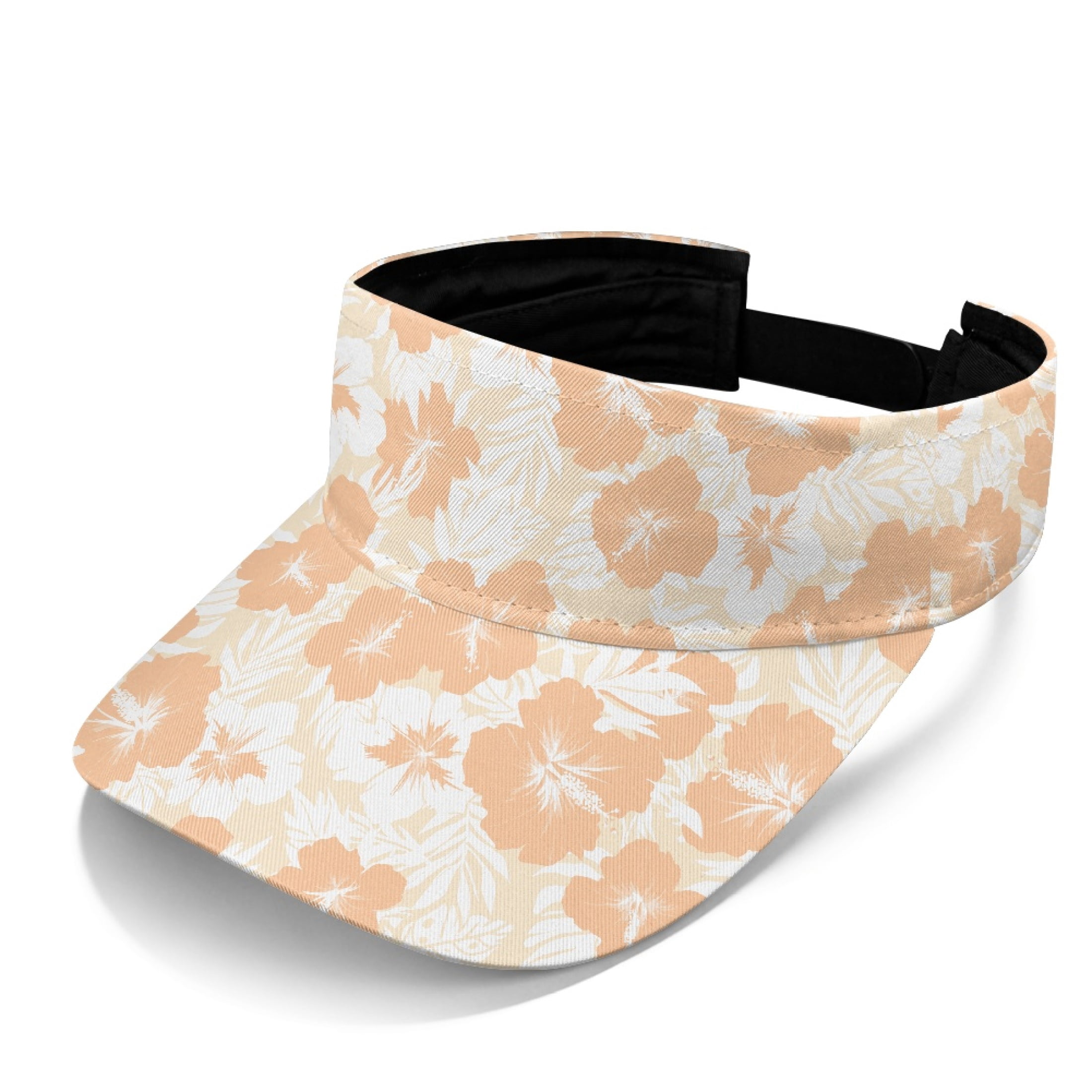 Adjustable Sports Visor Hat Sun Protection Lightweight Polyester HUIACONG Adjustable Polyester Fabric Sports Visor Hat with  main image 3