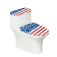 thumbnail image 1 of HELLHERO Adjustable Polyester Toilet Cover, Stretchy Fabric Stretch Fit Toilet Lid Covers Set for Bathroom, American Flag Design, 1 of 8