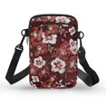 thumbnail image 1 of HELLHERO Adjustable Strap Women Messenger Bag for Men, Women Travel Daily Use Crossbody Sling Bag Polyester 4.33"x1.97"x7.09" Burgundy-toned Vintage Floral, 1 of 7