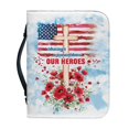 thumbnail image 1 of HELLHERO Always Remember Our Heroes Bible Bag, PU Leather Large Capacity Protective Case for Bible Study and Church Use, 1 of 12