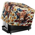 thumbnail image 1 of HELLHERO American Flag Print Toaster Cover 4 Slice, Highland Cattle Daisy Dustproof Small Kitchen Appliances Protector, Universal Fit for Bread Machine Cover, 1 of 8