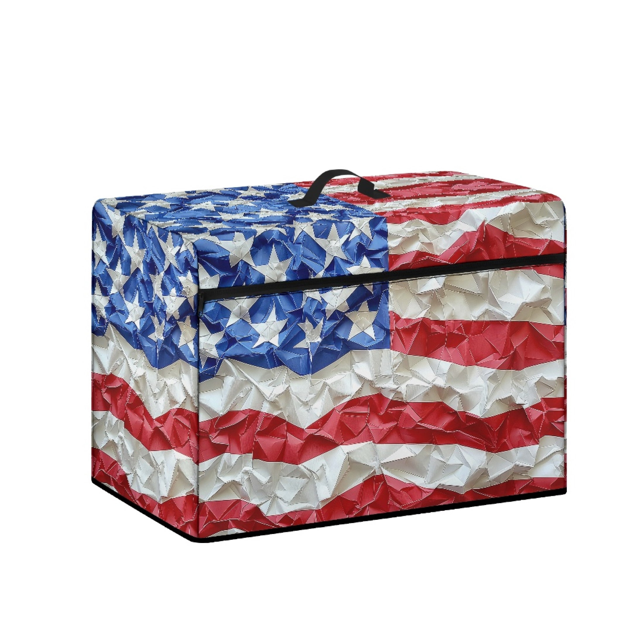HELLHERO American Flag Sewing Machine Protective Cover and Carry Handle ...