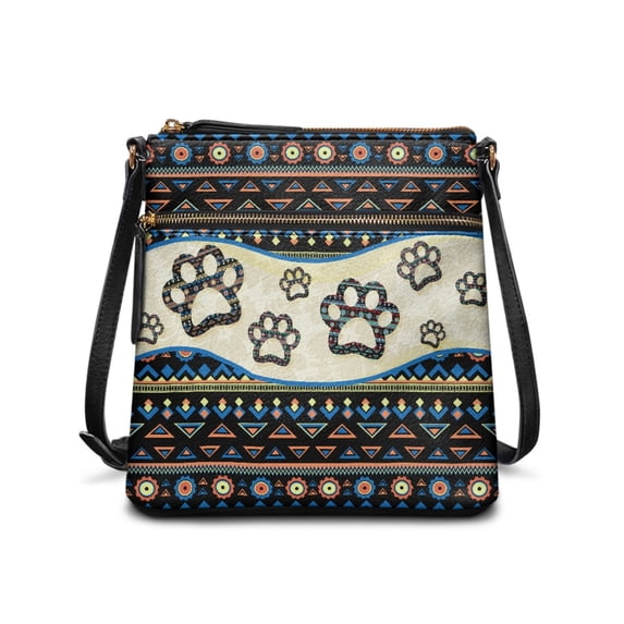 HELLHERO Animal Paw Prints Fashion Shoulder Bag for Work Travel, Durable Spacious Crossbody Bag Waterproof Handbag
