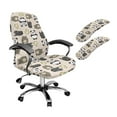 thumbnail image 1 of HELLHERO Animal Print Office Computer Chair Covers with Armrest Cover, Removable Washable Desk Chair Cushion Protectors, Anti Slip Gaming Chairs Slipcover, 1 of 6