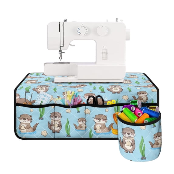 HELLHERO Animals Sewing Machine Table Mats Foldable Polyester Fabric to Keep Clean Household Accessories Waterproof Foldable
