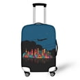 thumbnail image 1 of HELLHERO Anti Fading Luggage Protective Cover for Travel Airport, Polyester Spandex Anti-stain Luggage Protective Case, City Nightscape Silhouette, 1 of 5