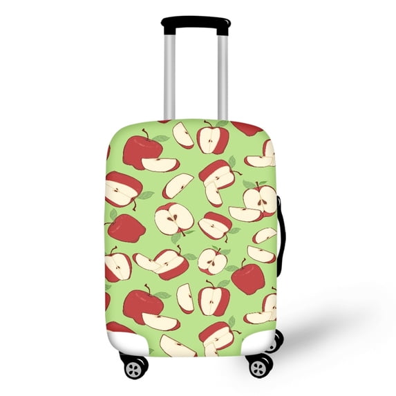 HELLHERO Apple Pattern Elastic Luggage Cover Protector for Travel Enthusiasts, All Size Anti-fade Durable Luggage Protective Cover