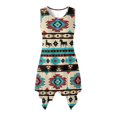 thumbnail image 1 of HELLHERO Asymmetric Beach Long Dress, Geometric Animal Pattern Round Neck Summer Sleeveless Dress, Side Pockets Non-Fade Sleeveless Sundress for Shopping Dating, 1 of 8