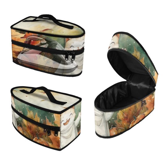 HELLHERO Autumn Cat Joy Portable Steamer Case Polyester 11.8x6.69x5.5 In, Case Only